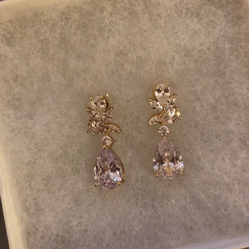 Cubic Zirconia Drop Earrings!